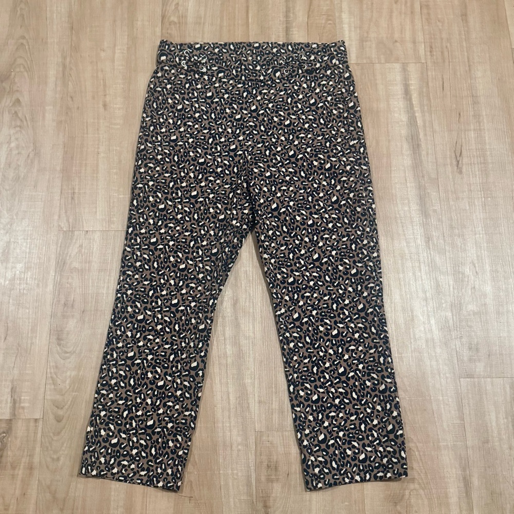 Rafaella Pull On Stretchy Leopard Animal Print Capris 80s And 90s Fashion